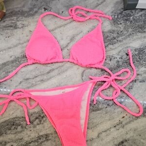 Vibrant Pink STRINGBikini  Set SMALL